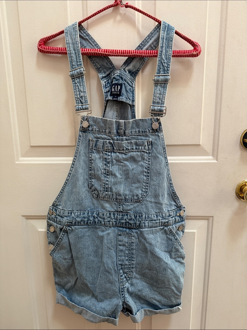 GAP Light Blue Denim Short Overalls